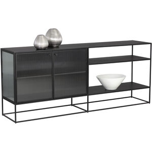 Parsons 71 X 15 inch Clear / Matte Black Sideboard, Large
